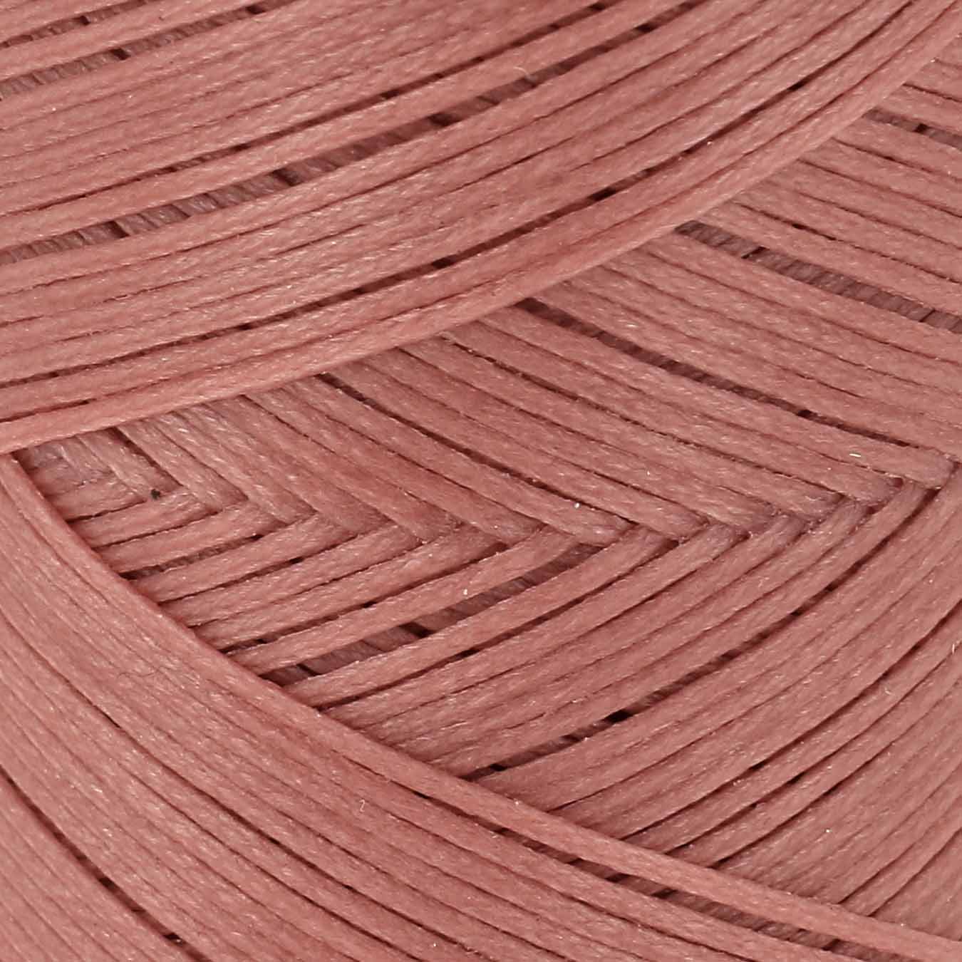 Bobine de 100m de fil polyester tressé et ciré Vieux Rose, diamètre 1mm, pour travaux de mercerie.
