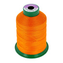 Bobine de fil polyester GRAL N°20 Coats, 600m, couleur orange, en mercerie, vue de face avec étiquette visible