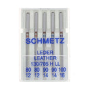 Lot de 5 aiguilles CUIR Schmetz pour machine à coudre, assortiment n°80 à 100, accessoires de mercerie.