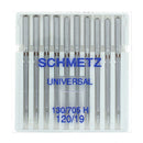 Lot de 10 aiguilles universelles pour machine à coudre Schmetz, accessoires de mercerie pour couture domestique.