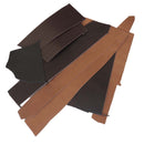 Chutes de cuir Deco Cuir, 500g, collet ou croupon tannage végétal, noir et marron, morceaux de cuir pour bricolage et maroquinerie
