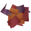 Lot de 500g de chutes de cuir Deco Cuir, collet ou croupon tannage végétal, morceaux de cuir naturel pour bricolage.