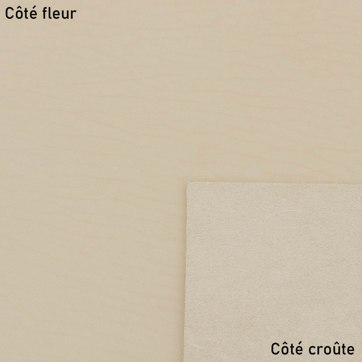 Morceau de cuir de collet tannage végétal naturel, finition classique, 2ème choix, fabriqué par Autres.