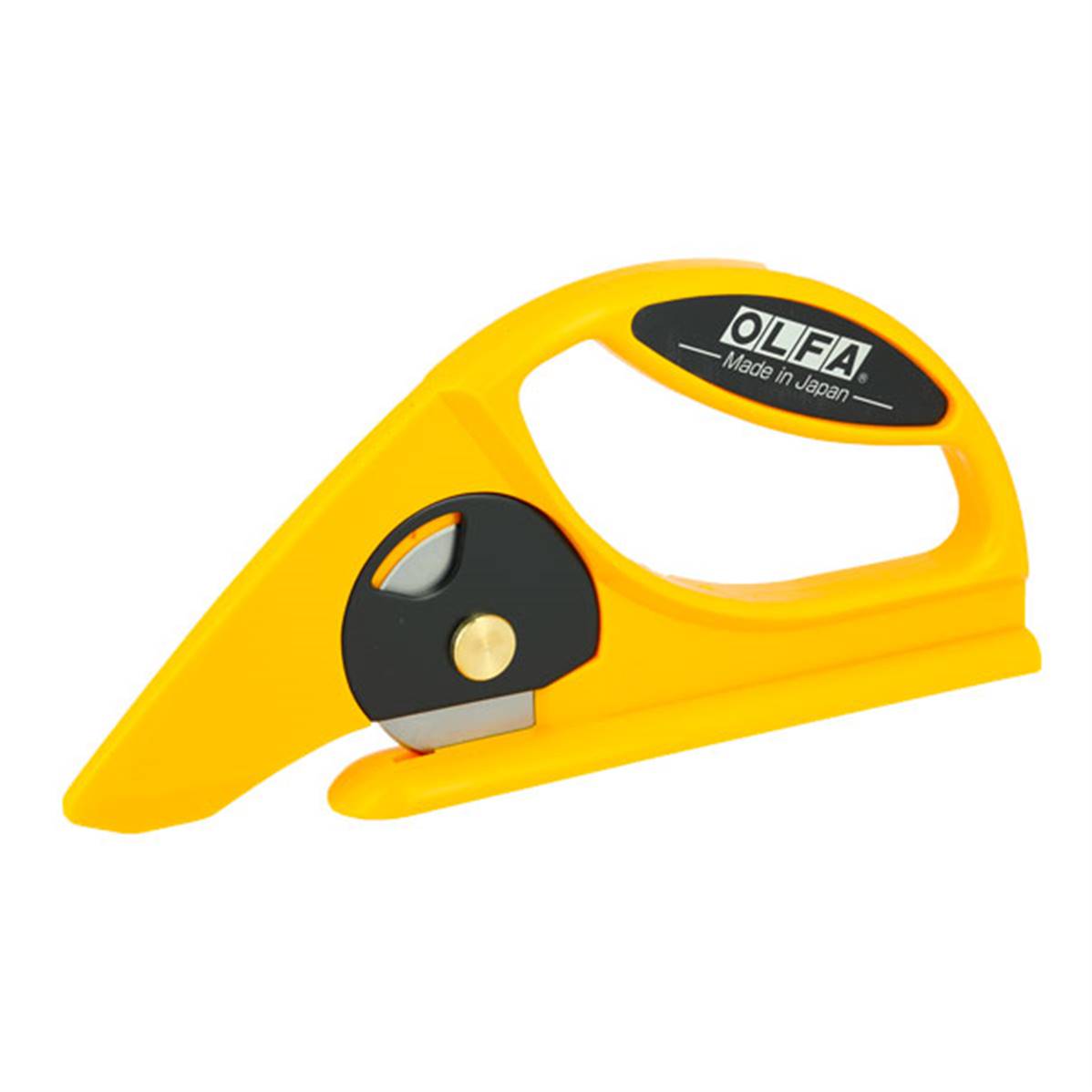 Cutter spécial cuir épais et ferme Olfa 45-C, outil robuste pour couper matériaux résistants, avec lame précise et poignée ergonomique.