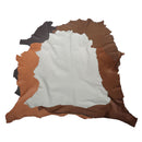 Lot de 5 peaux de cuir d'agneau pleine fleur Deco Cuir aux couleurs automne, textures riches et naturelles pour projets créatifs.