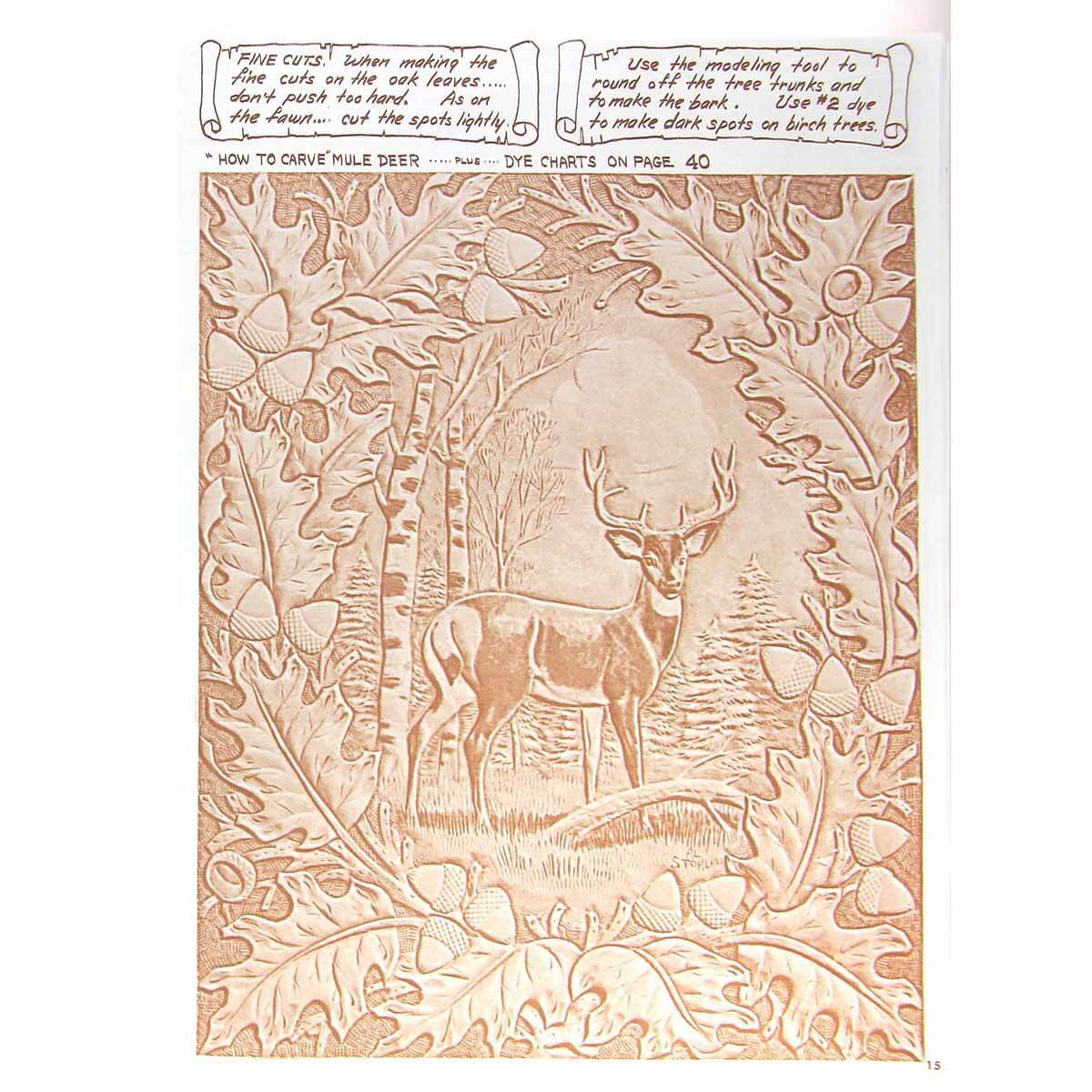 Livre Tandy Leather "How to Carve Leather" d'Al Stohlman, techniques pour sculpter le cuir, couverture avec illustrations.