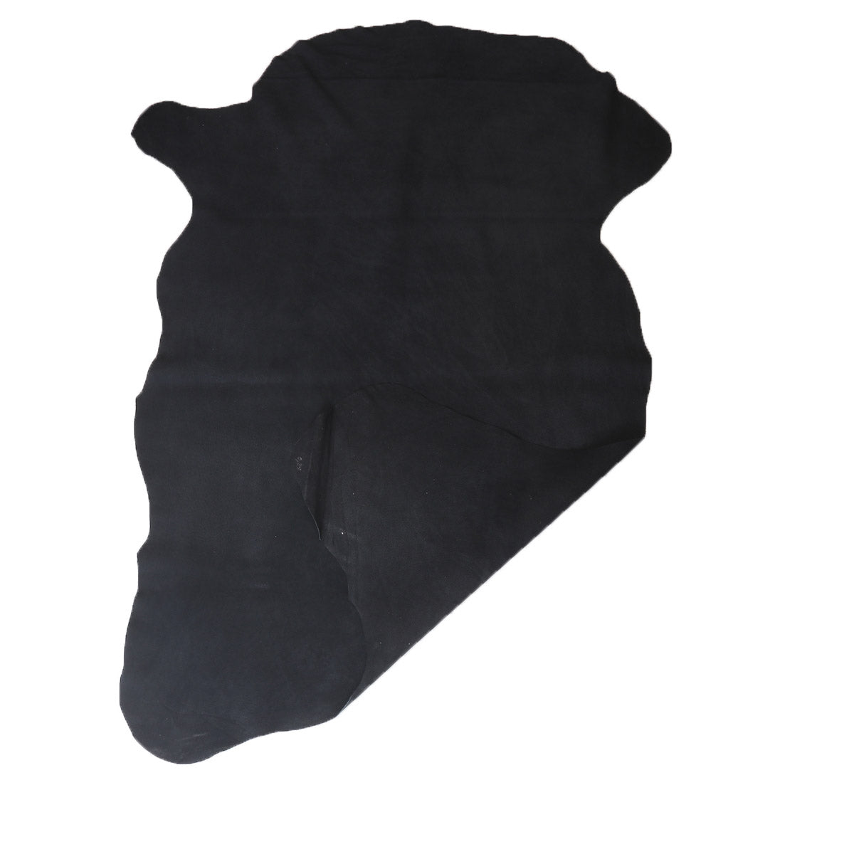 Peau de cuir de porc velours noir VELVET, tissu souple et doux, pour projets de maroquinerie et décoration intérieure.