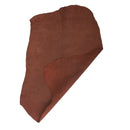 Peau de croûte de cuir de porc velours VELVET couleur brique, texture douce et souple, pour projets de maroquinerie ou décoration.