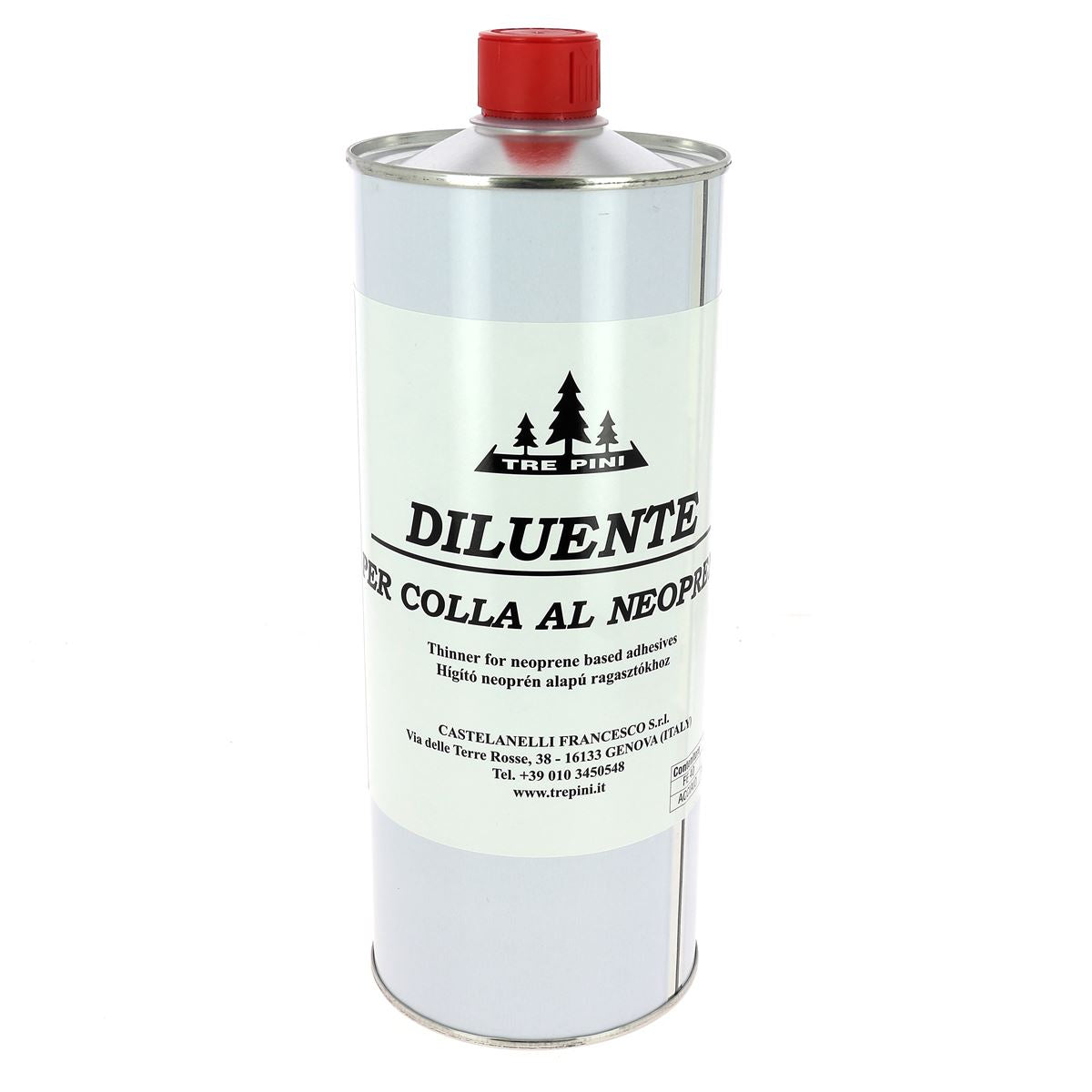 Bidon de 1 litre de diluant pour colle néoprène, utilisé pour colles pour cuir, marque Autres.