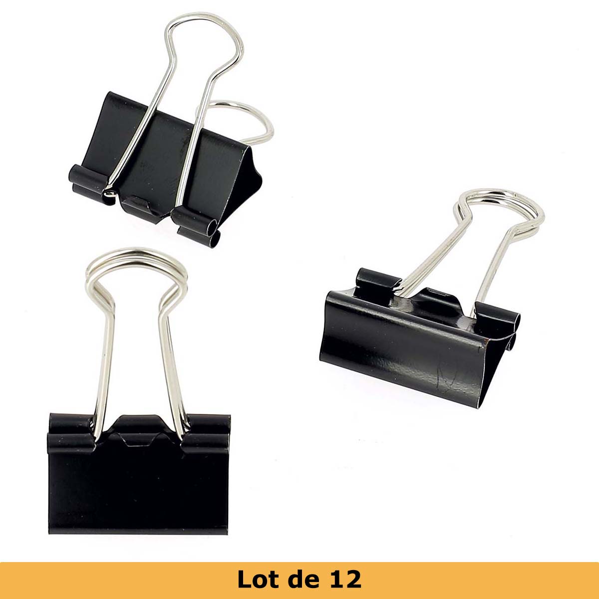Lot de pinces double clip de mercerie, pinces de 19 mm, outil pratique pour couture et travaux manuels.