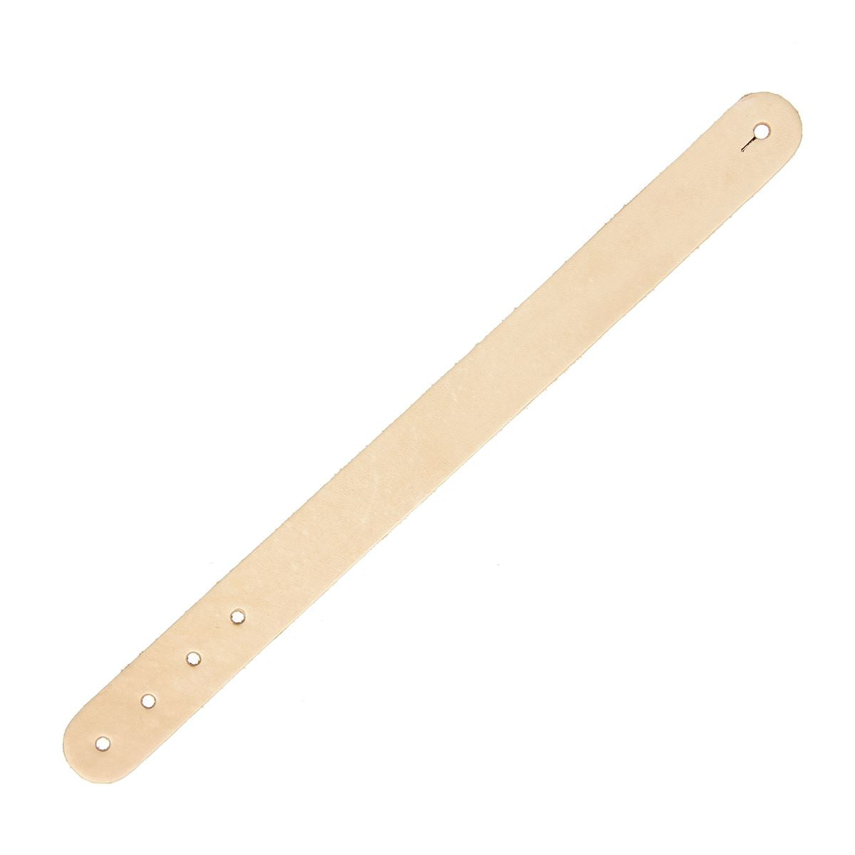 Découpe de cuir naturel pour bracelet personnalisé, taille adulte 24,5 x 2 cm, fabriquée par Deco Cuir.