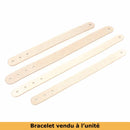 Découpe de cuir naturel pour bracelet personnalisé, taille adulte 24,5 x 1,5 cm, par Deco Cuir.