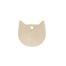 Découpe en cuir naturel pour porte-clés avec motif grand chat, fabriquée par Deco Cuir, illustration détaillée.