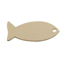 Découpe en cuir naturel Grand Poisson pour porte-clés, fabriquée par Deco Cuir, avec détails de la texture du cuir.