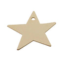 Découpe en cuir naturel de grande étoile pour porte-clés à personnaliser, fabriquée par Deco Cuir.