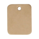 Découpe rectangle pour porte-clés en cuir naturel de Deco Cuir, illustration de la forme rectangulaire pour personnalisation.