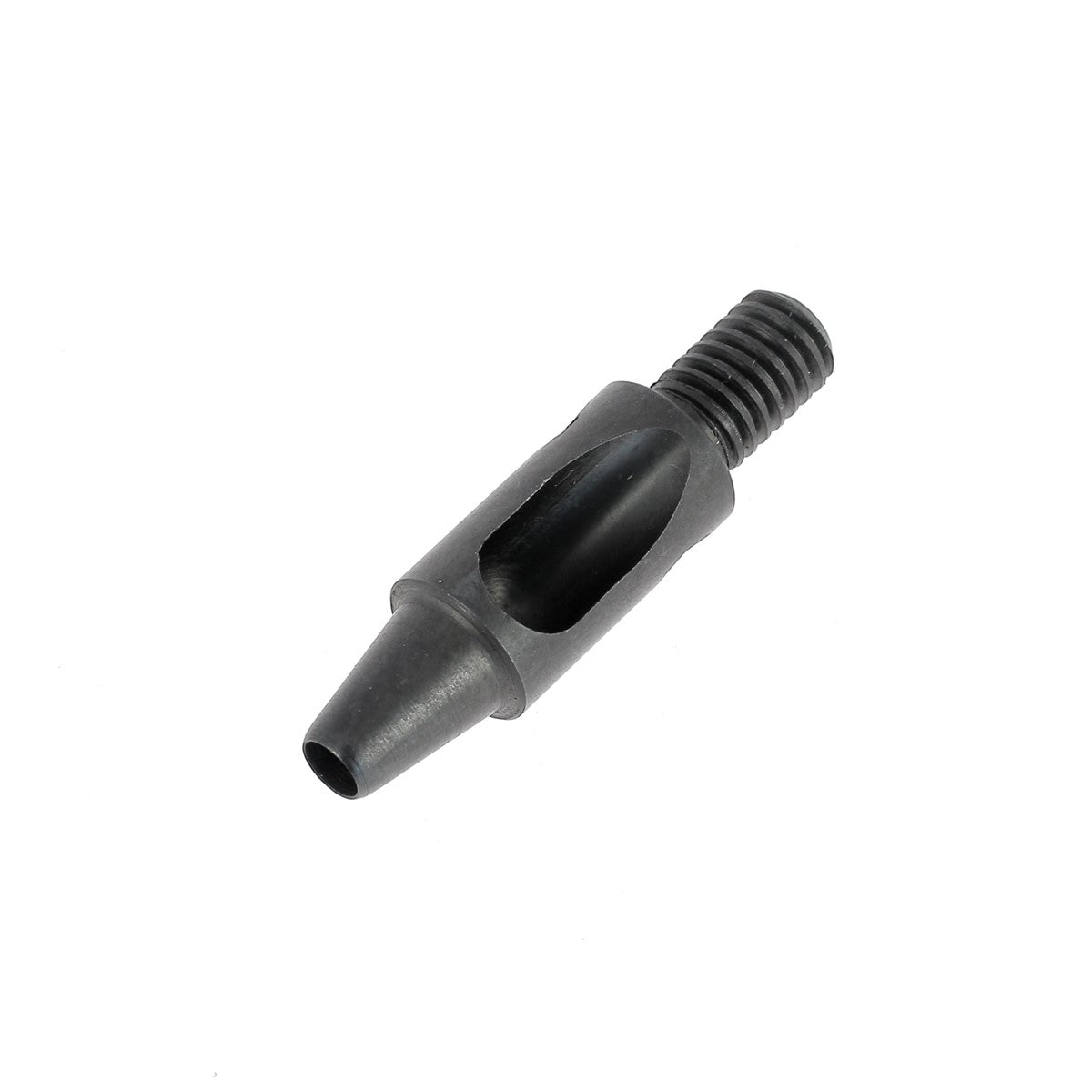 Embout emporte-pièce rond pour presse d'établi, outil en métal, utilisé pour découper des formes précises.