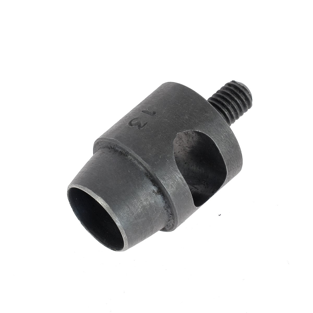 Embout emporte-pièce rond pour presse d'établi, outil robuste pour découpe précise, compatible avec diverses presses d'établi.