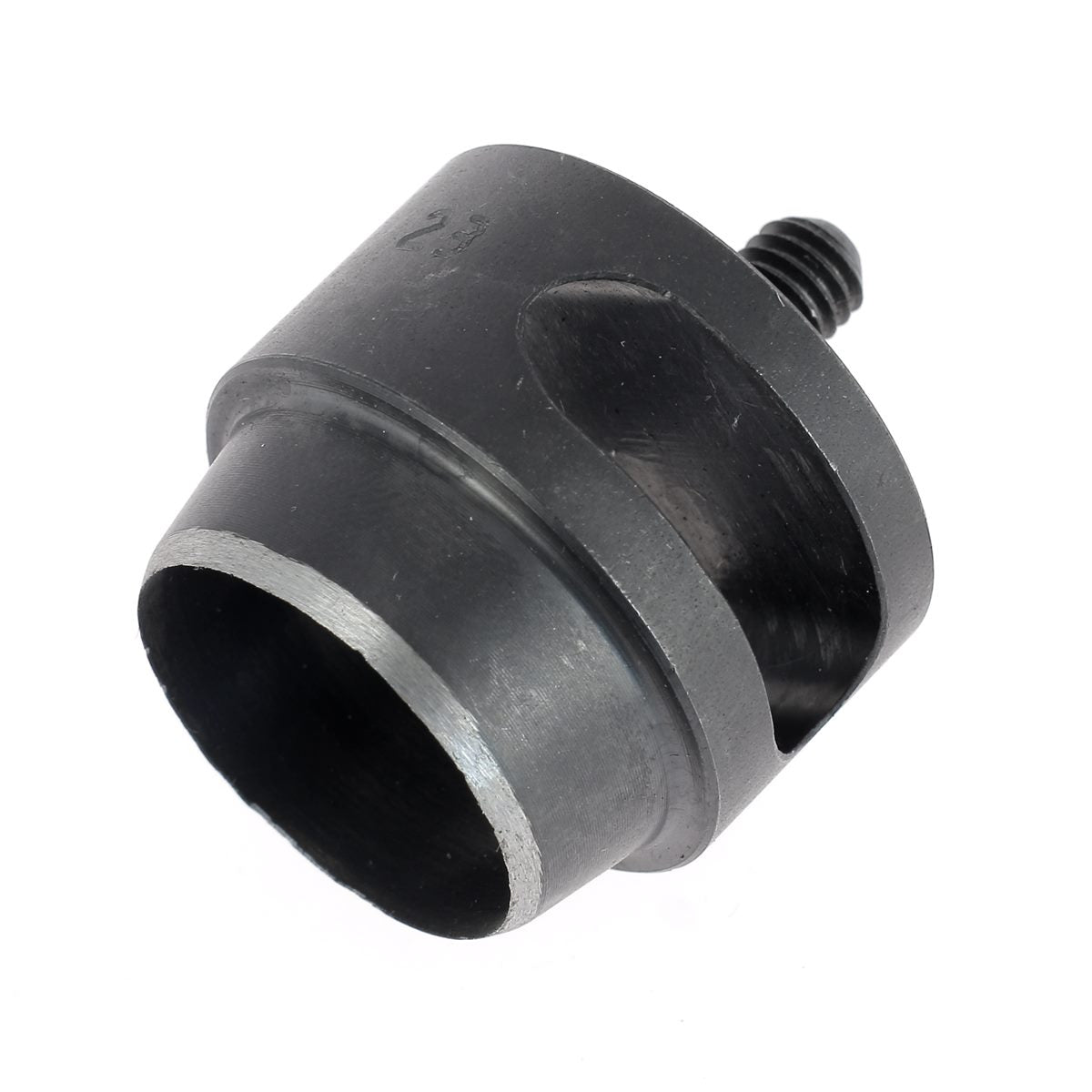 Embout emporte-pièce rond pour presse d'établi, outil de coupe en métal robuste, utilisé pour la fabrication et le travail du métal.