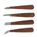 Ensemble de 4 couteaux pour travail du cuir, outils de coupe précis, idéal pour la maroquinerie, par la marque Autres.
