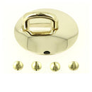 Pontet carré départ de poignée avec plaque ronde en laiton doré clair, 15 mm, accessoire pour meubles.