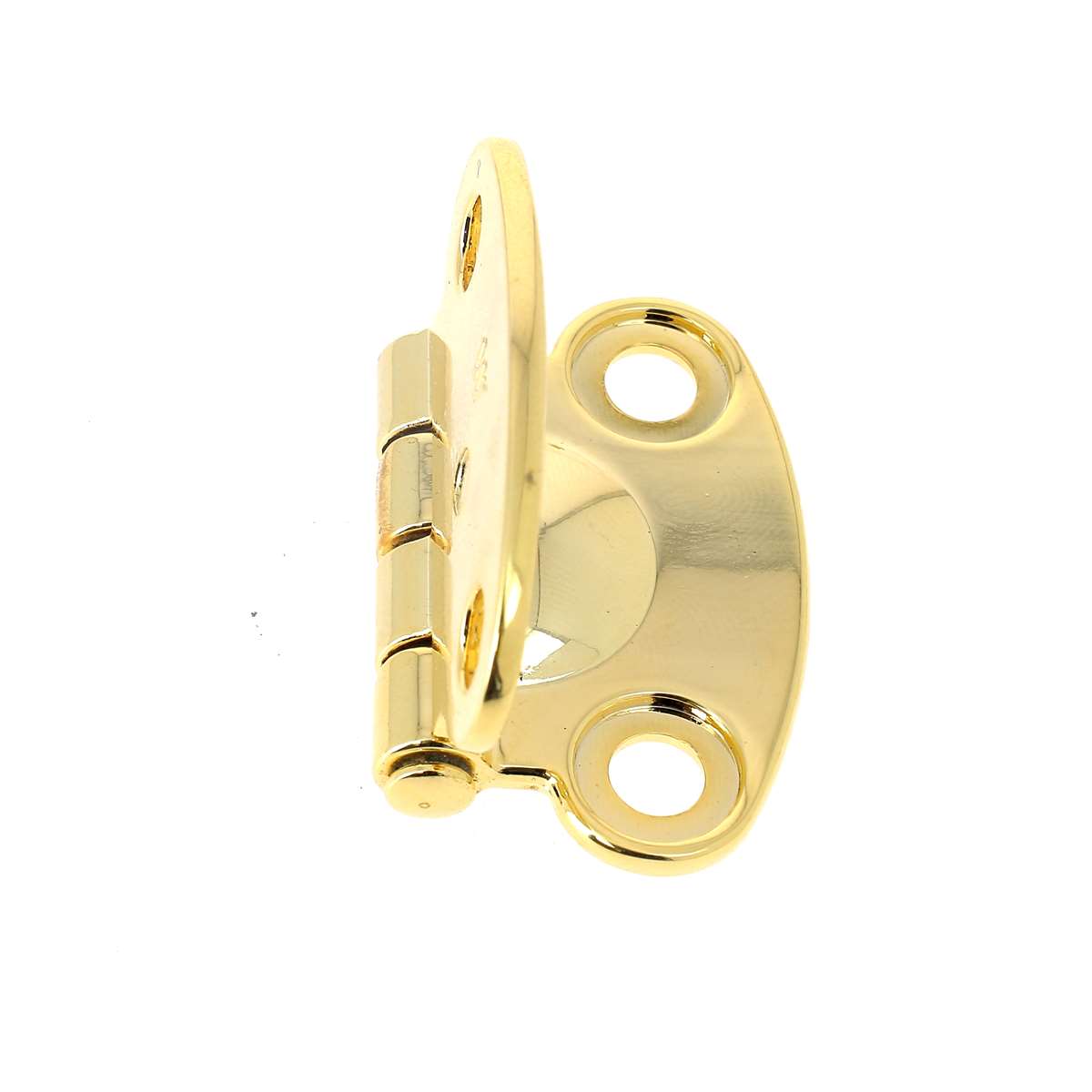 Charnière de 40 mm avec ouverture à 90° en finition dorée, accessoire pour meubles ou portes.