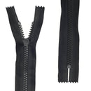 Fermeture à glissière en plastique noire de 20 cm, 6 mm, pour vêtements, marque Autres, produit de mercerie.