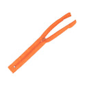 Fermeture à glissière en nylon orange de 4 mm de 20 cm, mercerie pour vêtements, marque Autres, visible en détail.