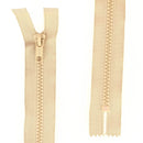 Fermeture à glissière en plastique beige de 20 cm de long, 6 mm de large, pour couture et travaux de mercerie.