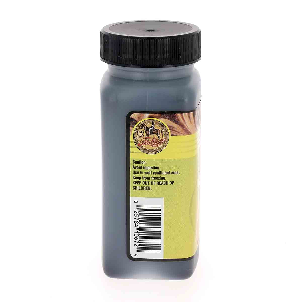 Teinture pour repoussage Hi-Liter de Fiebing's, contenant la teinture pour cuir, en bouteille avec étiquette visible.
