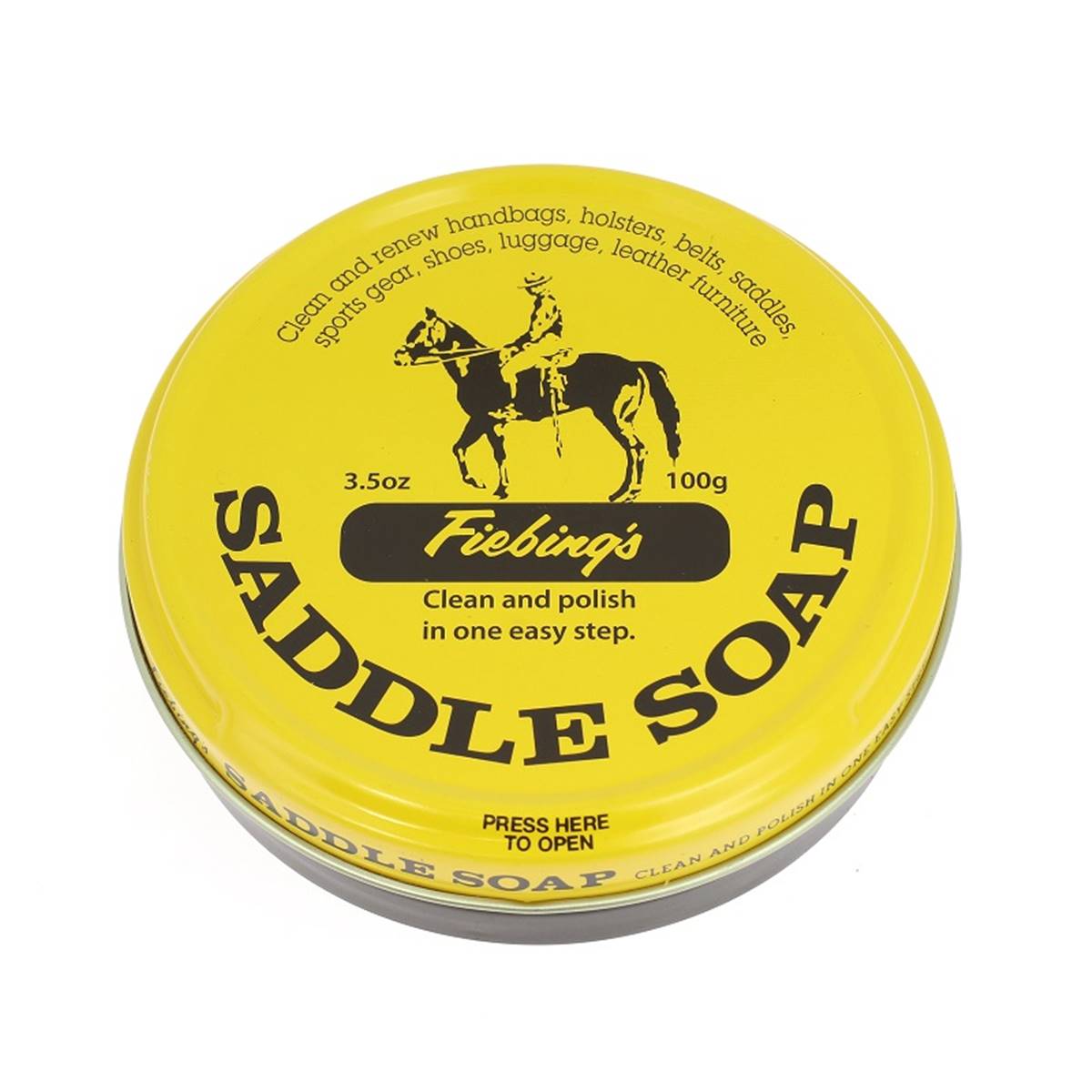 Savon glycériné Fiebing's pour l'entretien du cuir, pâte douce pour nettoyer et protéger les selles et accessoires en cuir.