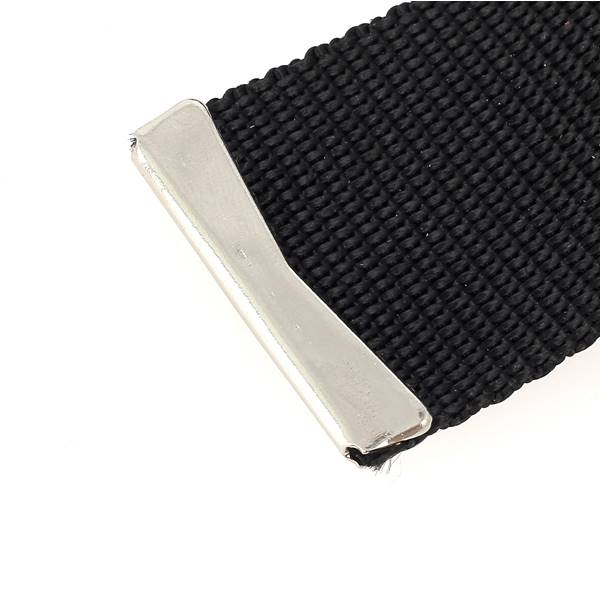 Embouts de sangle à griffe DESIGN en nickelé, accessoires robustes pour fixation et renforcement, visibles en image.