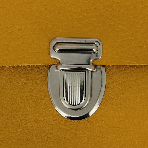 Fermeture de cartable TUCK en nickel, accessoire pour sac, dimensions 21x30mm, idéal pour réparer ou personnaliser un sac.