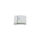 Fermoir bijou CAMILLE aimanté en argent vieilli, 30mm, pour créations bijoux avec lanière plate.