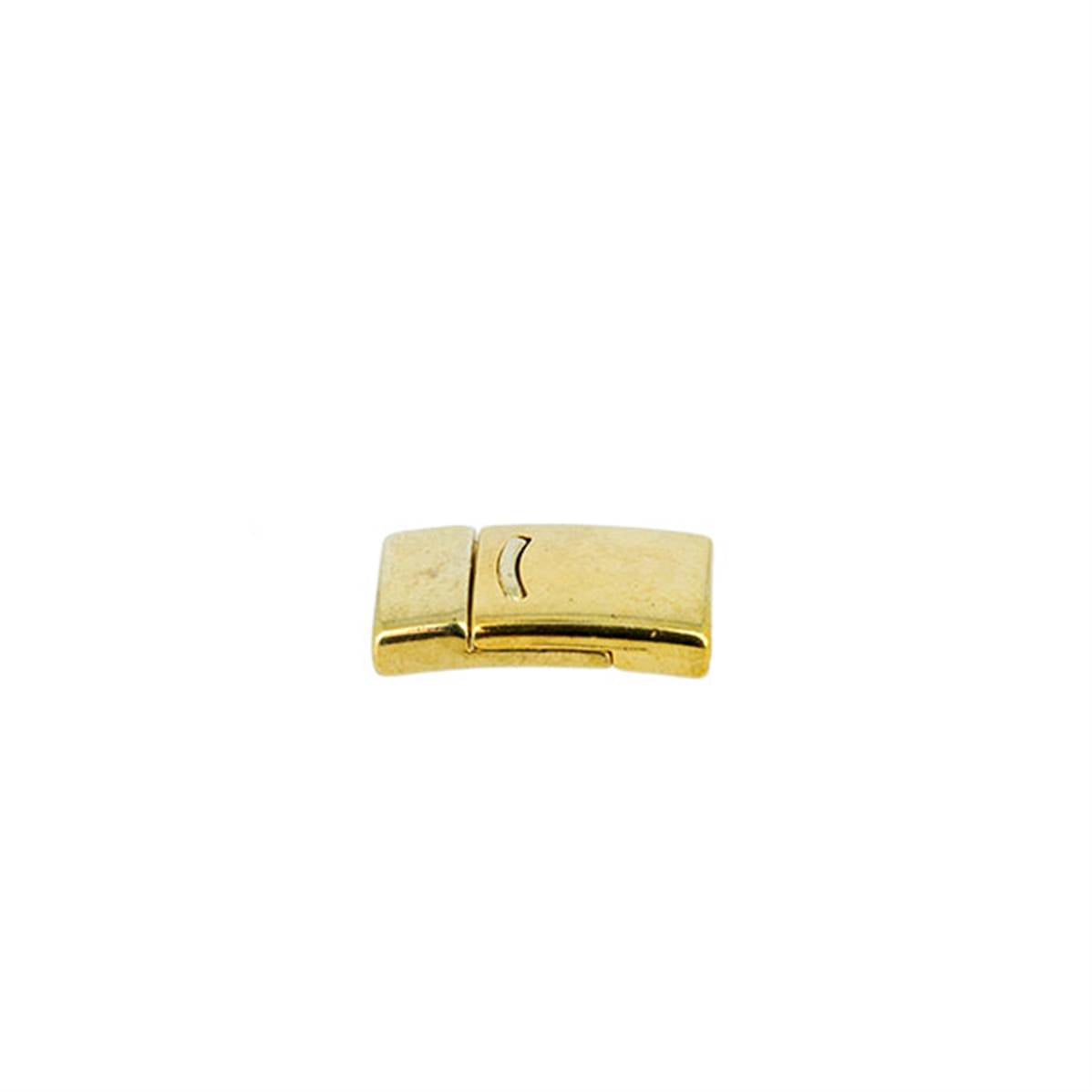 Fermoir bijou CAMILLE aimanté en laiton doré, 13 mm, pour lacet plat, création de bijoux élégante et pratique.