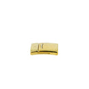 Fermoir bijou CAMILLE aimanté en laiton doré, 13 mm, pour lacet plat, création de bijoux élégante et pratique.