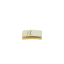 Fermoir bijou CAMILLE aimanté en laiton doré, 15 mm, pour créations de bijoux avec lacet plat, image montrant le fermoir.