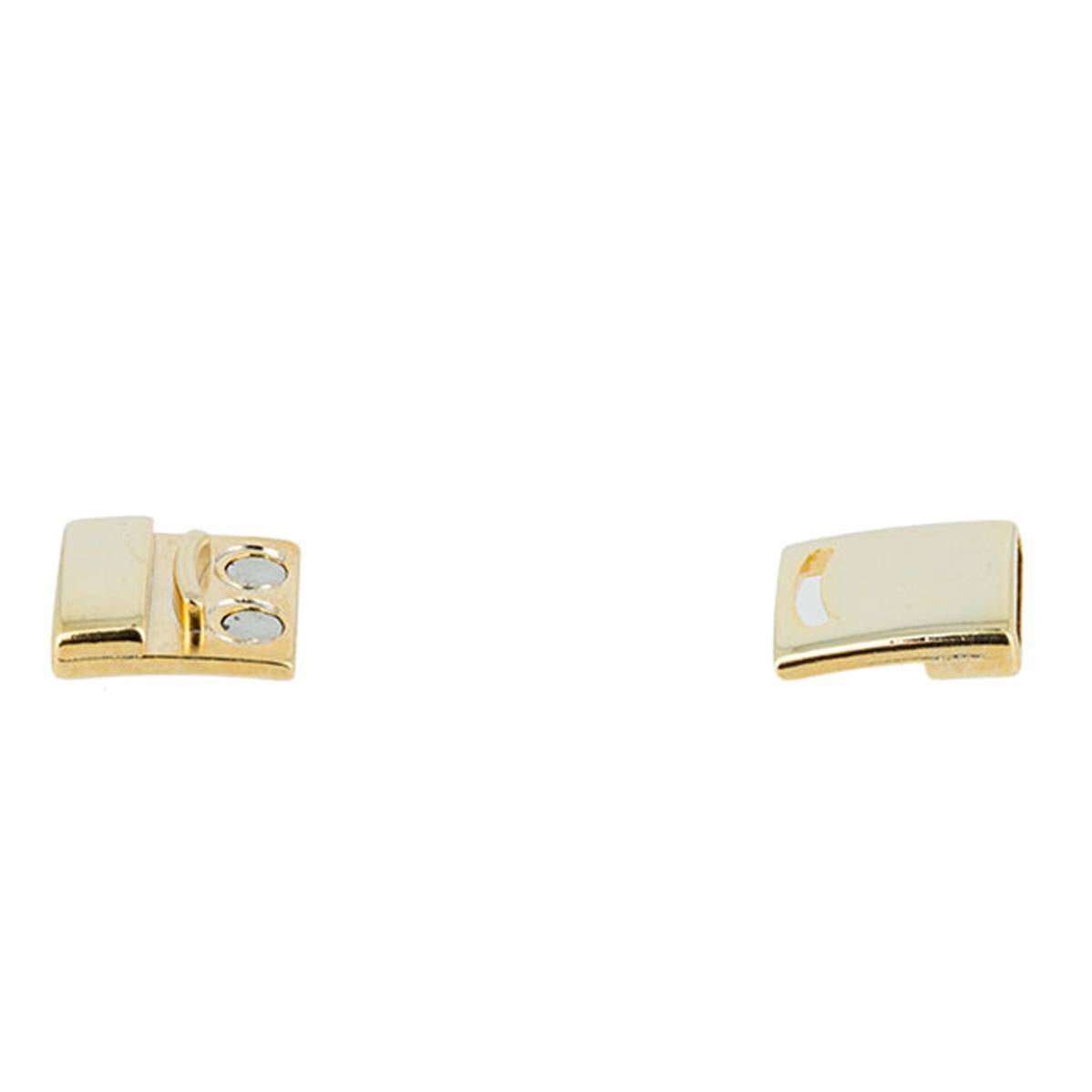Fermoir bijou CAMILLE aimanté en laiton doré, 15 mm, pour créations bijoux avec lacet plat.