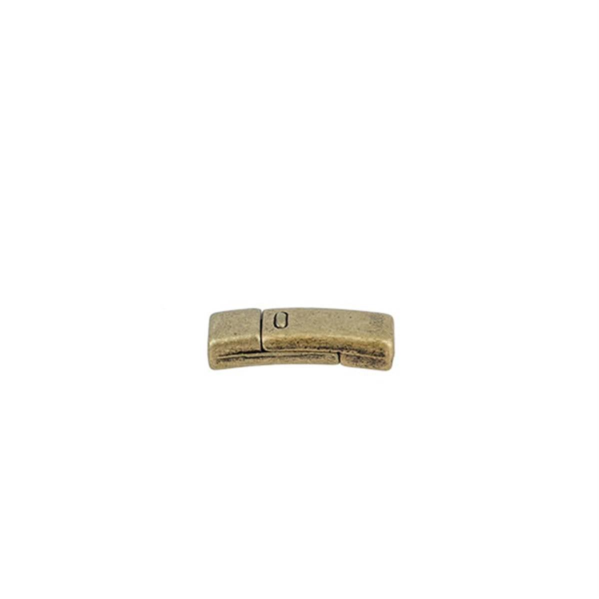Fermoir bijou CAMILLE aimanté en laiton mat pour créations de bijoux, lanière plate de 6 mm.
