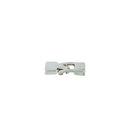 Fermoir bijou TESSA en laiton argent vieilli pour création de bijoux, avec lacet plat, image montrant le fermoir.
