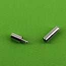 Fermoir bijou en argent cylindrique de 3 mm pour lacet rond, création de bijoux, image montrant le fermoir en détail.