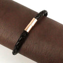 Fermoir bijou en cylindre aimanté or rose, pour lacet rond de 5 mm, création de bijoux, image montrant le fermoir.