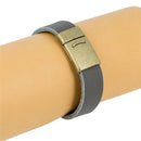 Fermoir bijou Camille aimanté en laiton mat de 20 mm, conçu pour créations bijoux avec lacet plat.