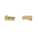 Fermoir bijou en inox rectangle aimanté pour lacet plat 5mm, création bijoux, finition or, image détaillée.