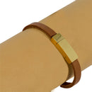 Fermoir bijou en inox rectangle aimanté pour lacet plat 5mm, création de bijoux, finition or or 03 GP