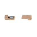 Fermoir bijou en inox rectangle aimanté, lacet plat 5mm, finition or rose, création de bijoux élégant et pratique.