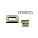 Fermoir pour sac rectangulaire en laiton vieilli, 25x36mm, accessoire pour fixation ou fermeture de sac en cuir ou tissu.