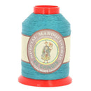 Bobine de 700m de fil polyester coton pour maroquinerie, 0,45mm, couleur bleu canard, marque Fil au Chinois.