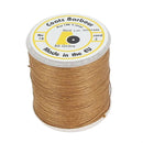 Bobine de fil de lin satiné Campbell's Barbour 18/3 couleur caramel, mercerie pour couture et broderie, vue de face.