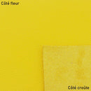 Grand morceau de cuir de vachette GRANITE jaune, peau de cuir Autres, texture visible et finition naturelle.